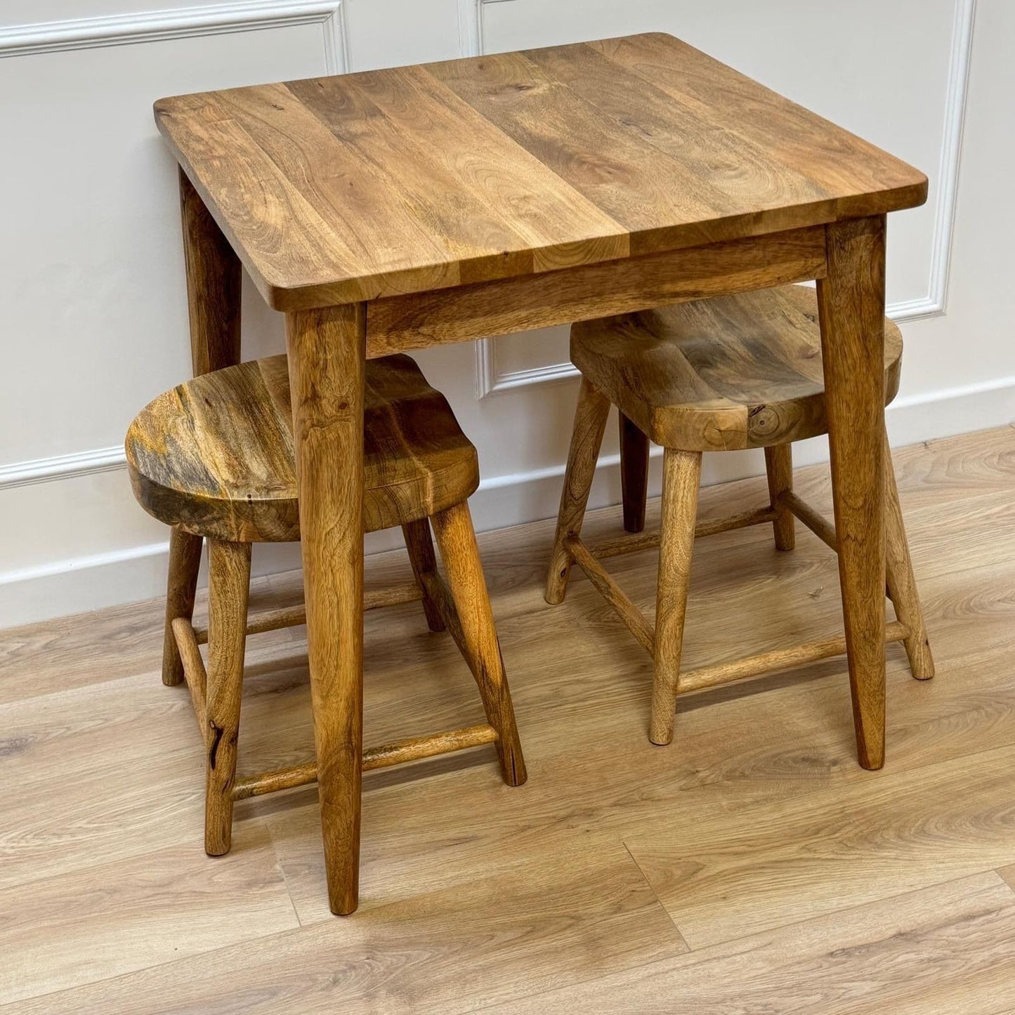 70 x 70cm Mango wood dining table