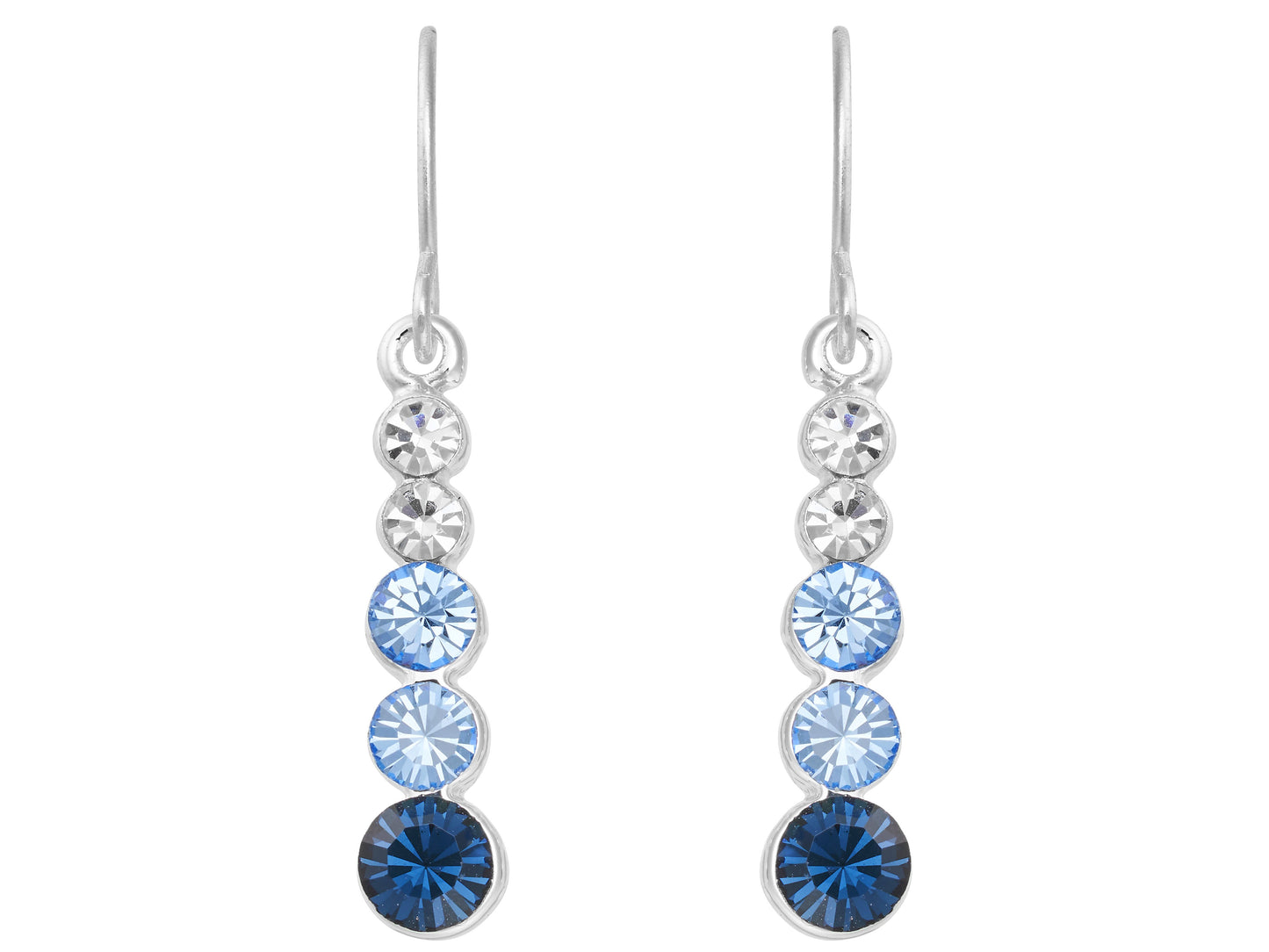 Crystal droplet Silver plated earrings - 3 designs