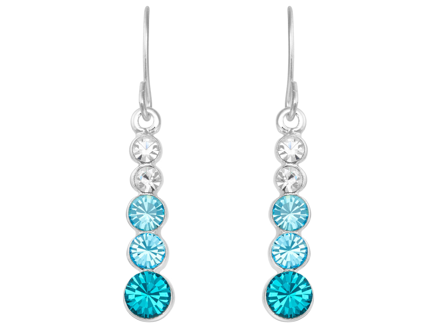 Crystal droplet Silver plated earrings - 3 designs