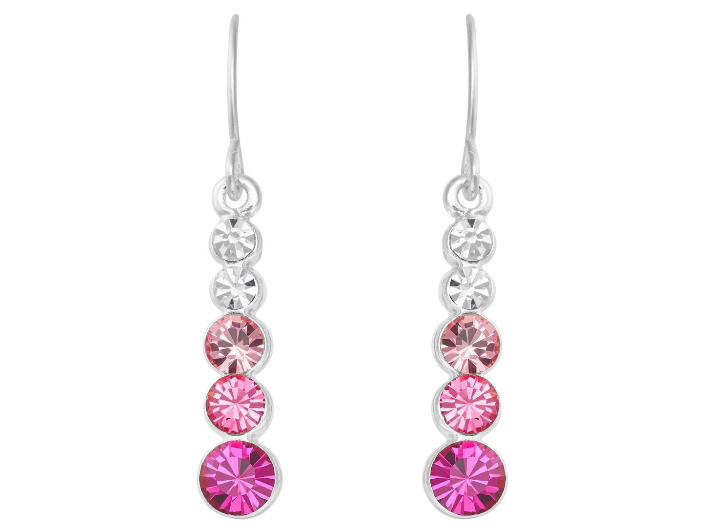 Crystal droplet Silver plated earrings - 3 designs