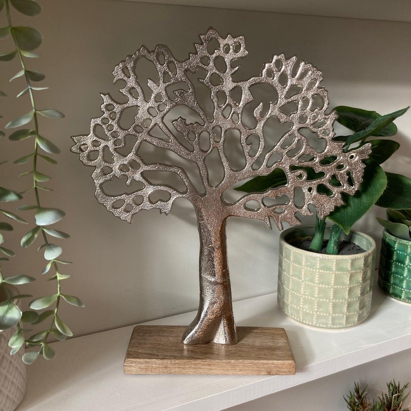 Tree of Life ornament on Mango wood plinth