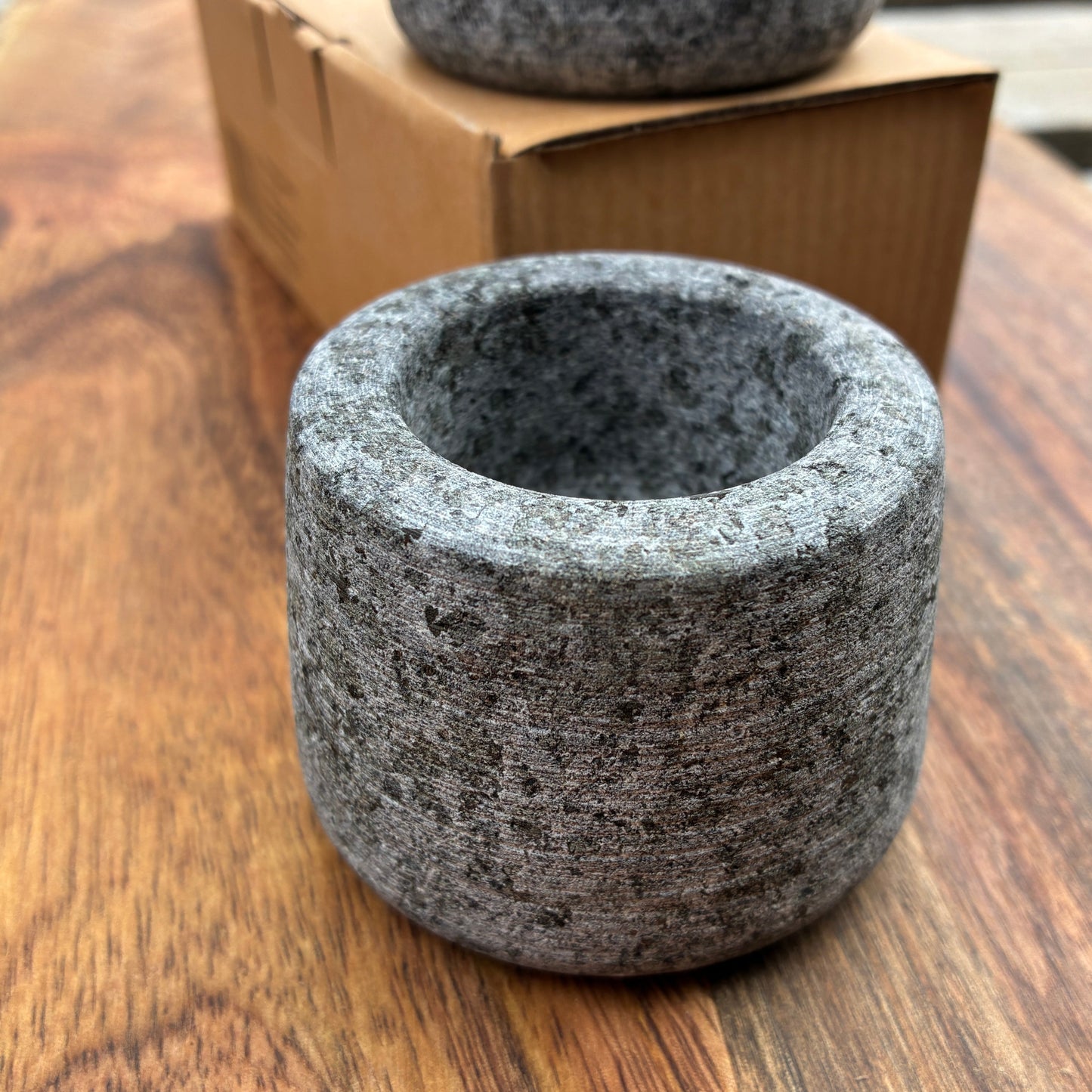 Set of 2 tealight holders - Granite