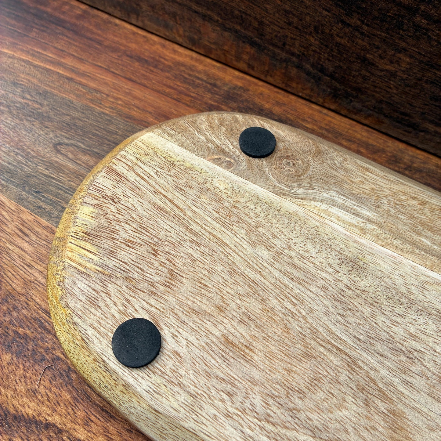 Carved Mango wood bread dish 35cm