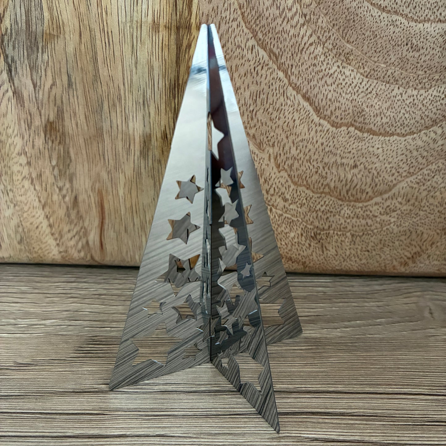 Silver Christmas spinning carousel Tea light holders. 2 designs