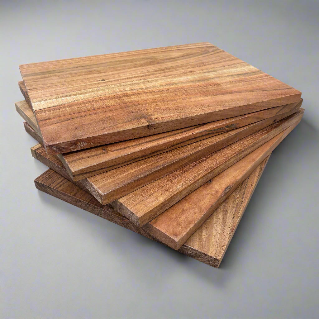 Stack of wooden placemats