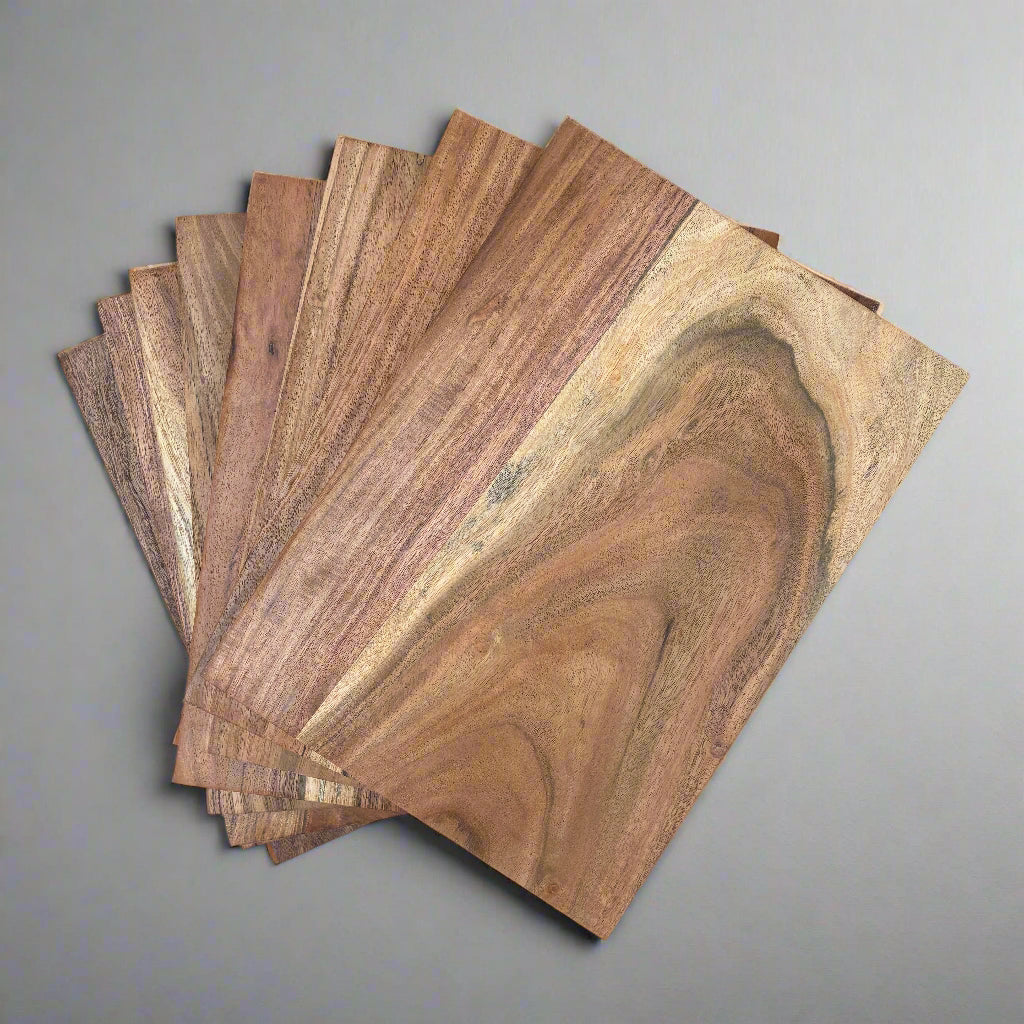 set of 6 wooden acacia placemats