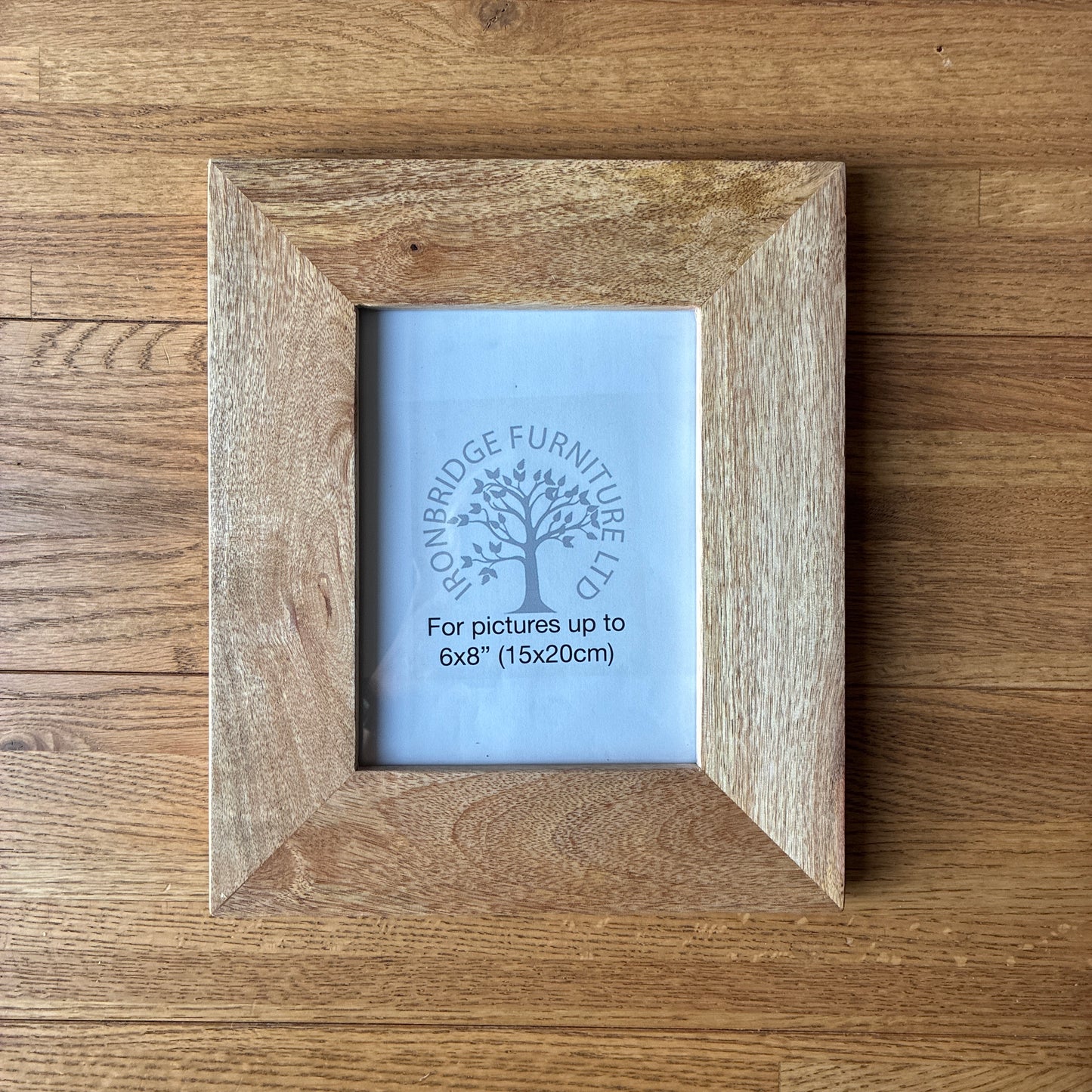 Solid Mango wood picture frames. 8x10", 6x8", 5x7" available. Stand alone or wall hanging.