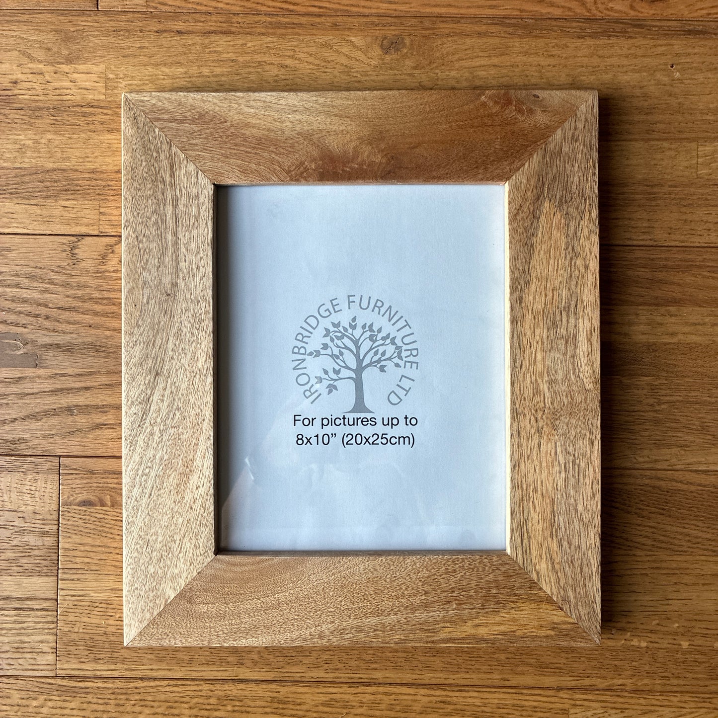 Solid Mango wood picture frames. 8x10", 6x8", 5x7" available. Stand alone or wall hanging.