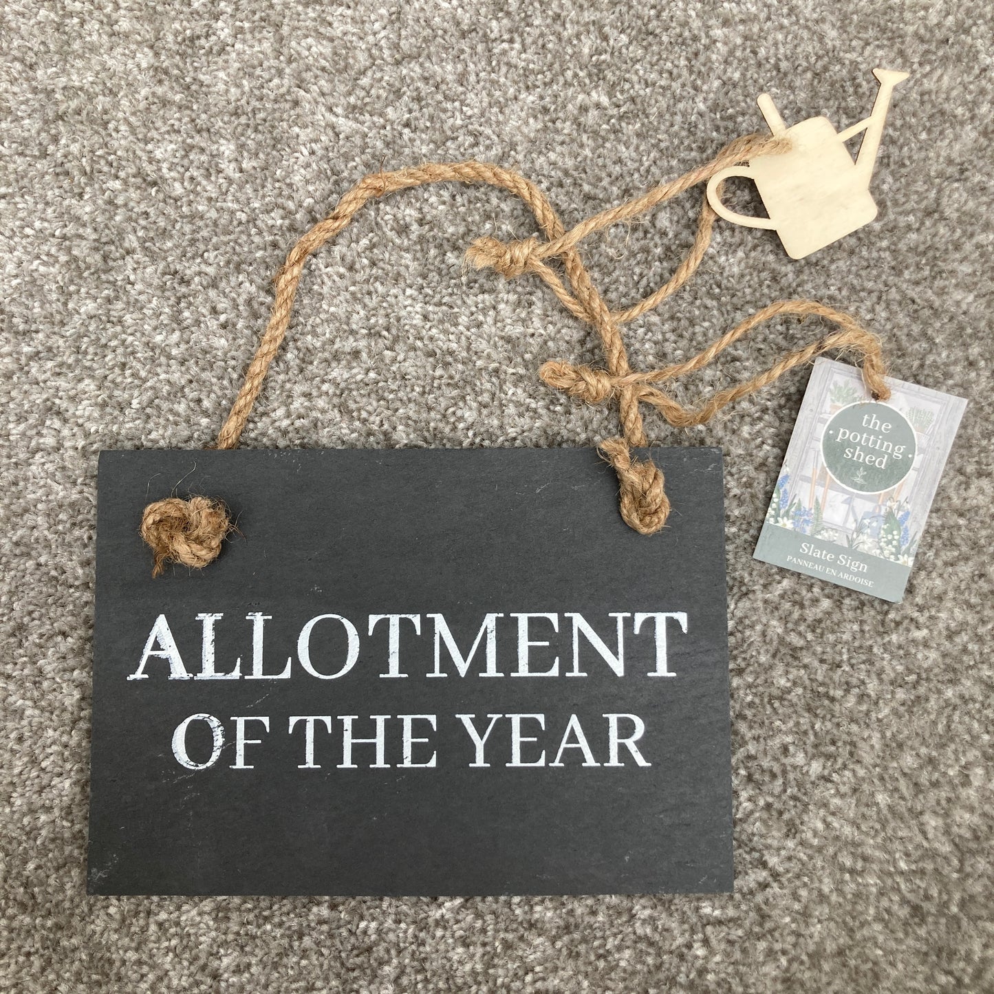 6 Assorted slogan slate signs for the garden. "Allotment of the year"