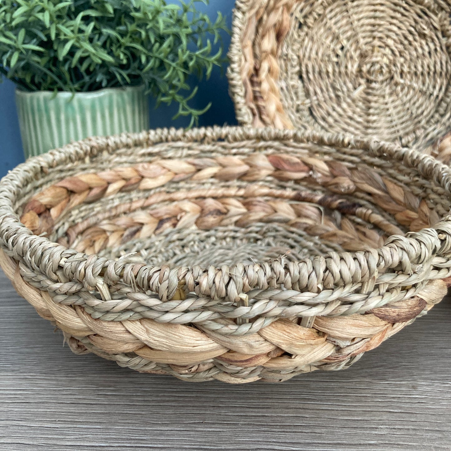 Woven seagrass and water hyacinth bowls - 3 sizes available