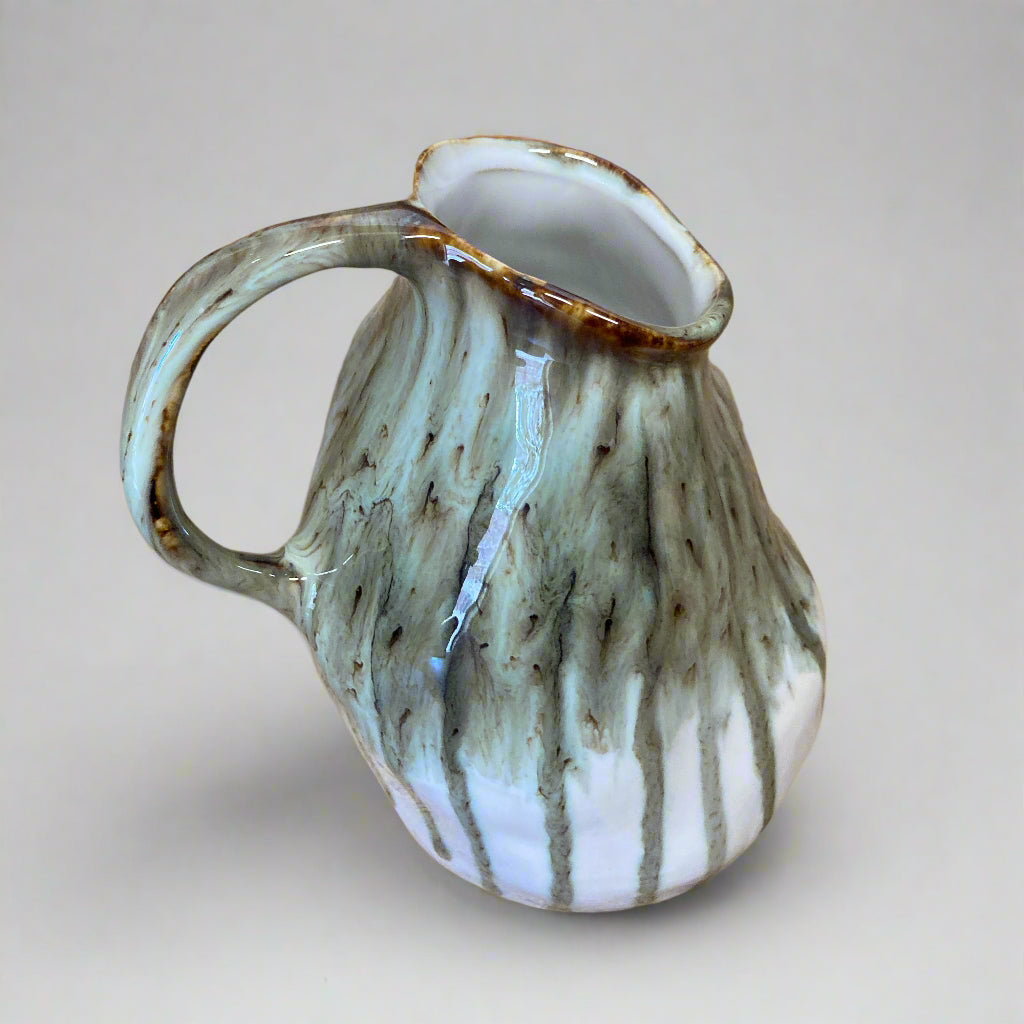 Small glazed pitcher / jug - at an angle