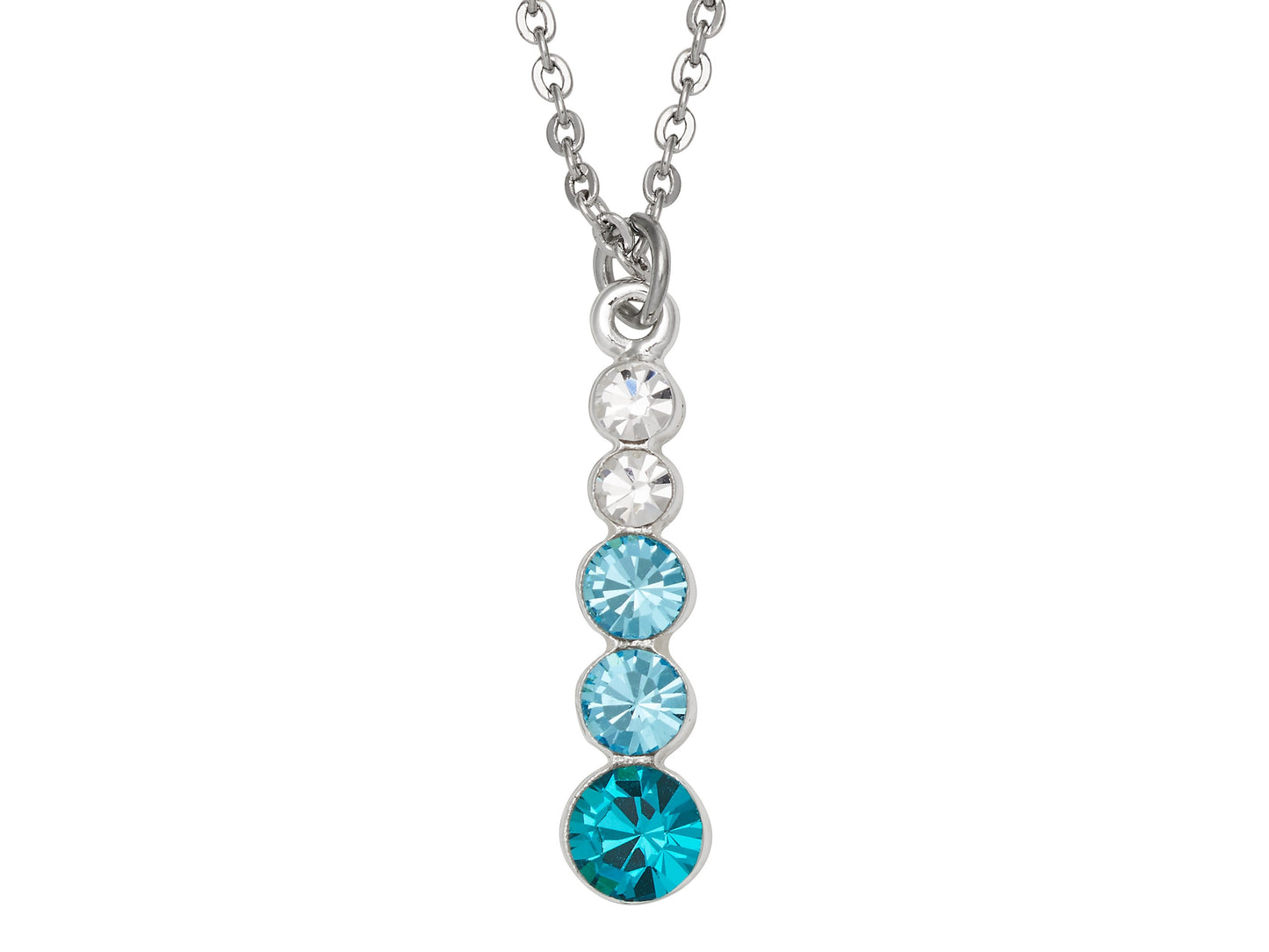 Crystal droplet Silver necklace. - 3 designs