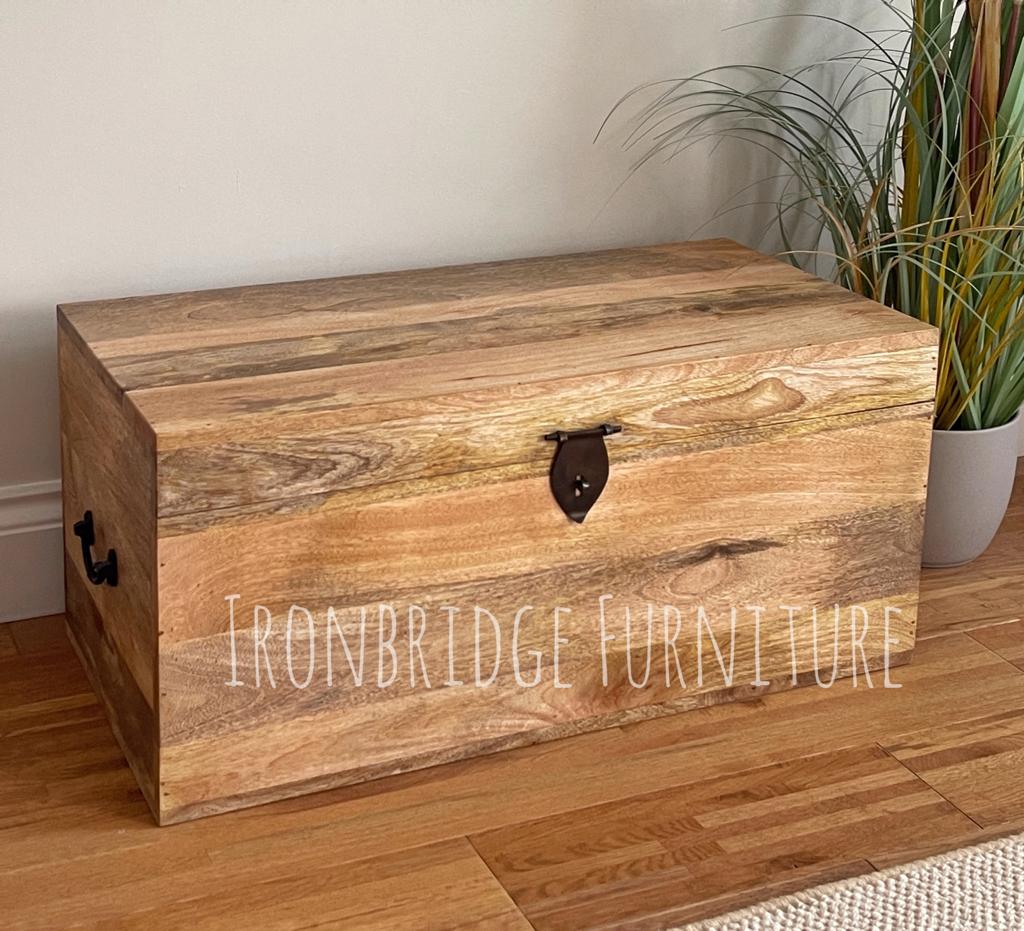 MANT-121 Mango wood storage trunk - available in 3 sizes