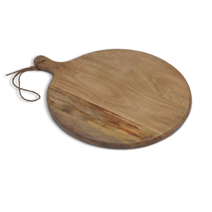 Large Mango wood chopping board on a white background