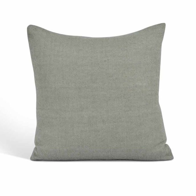 Large 60cm Herringbone wool cushion - Sage.