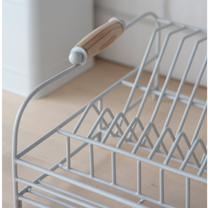 Classic wire dish rack - Chalk. Close up shot.