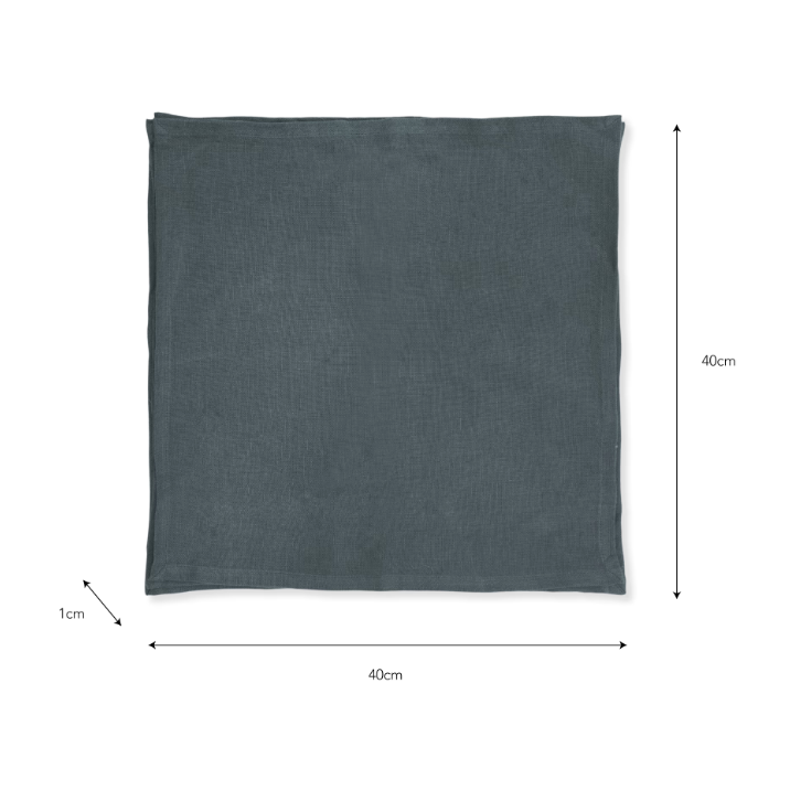 Quality grey linen napkins - set of 4