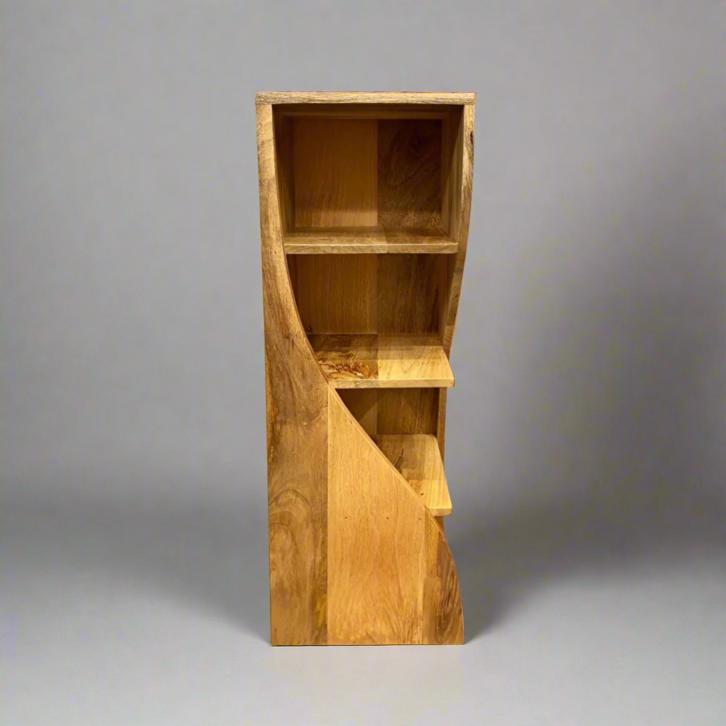 TW29 Medium Twisted Bookcase 90cm high x 28.5cm square from the front