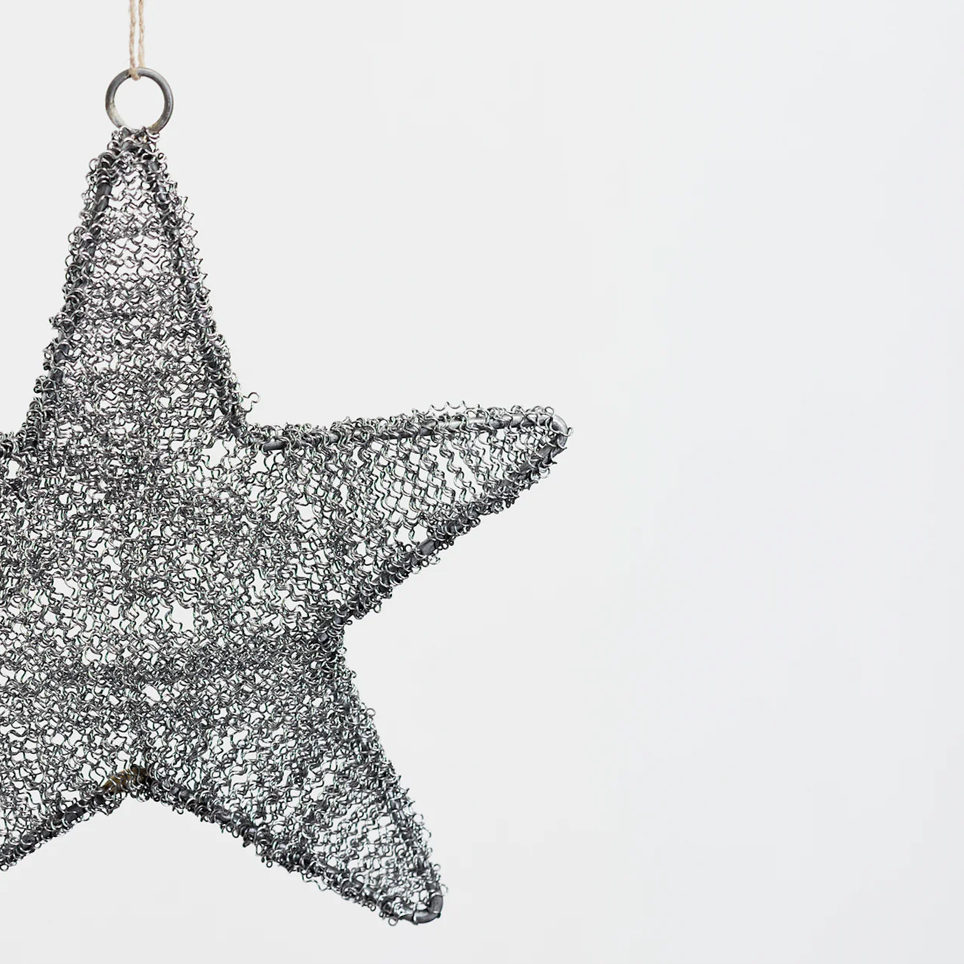 Side view of hanging star