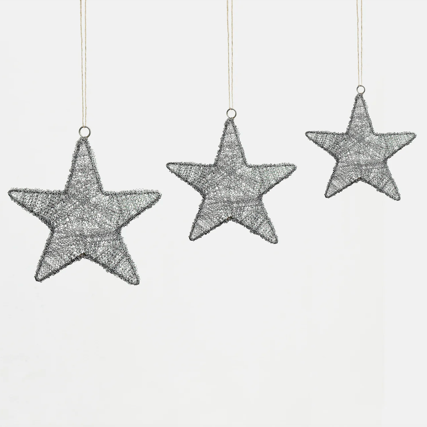 3 Hanging Star decorations
