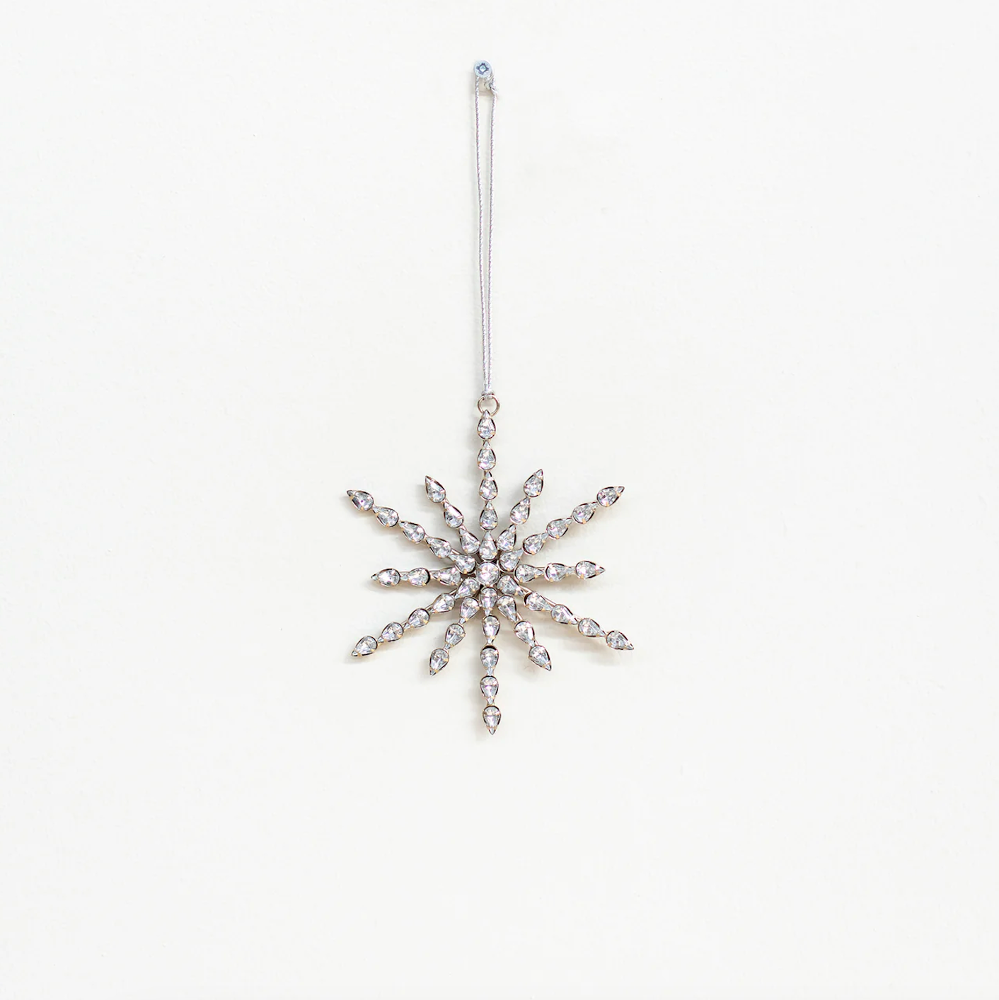 Hanging snowflake second design on white background