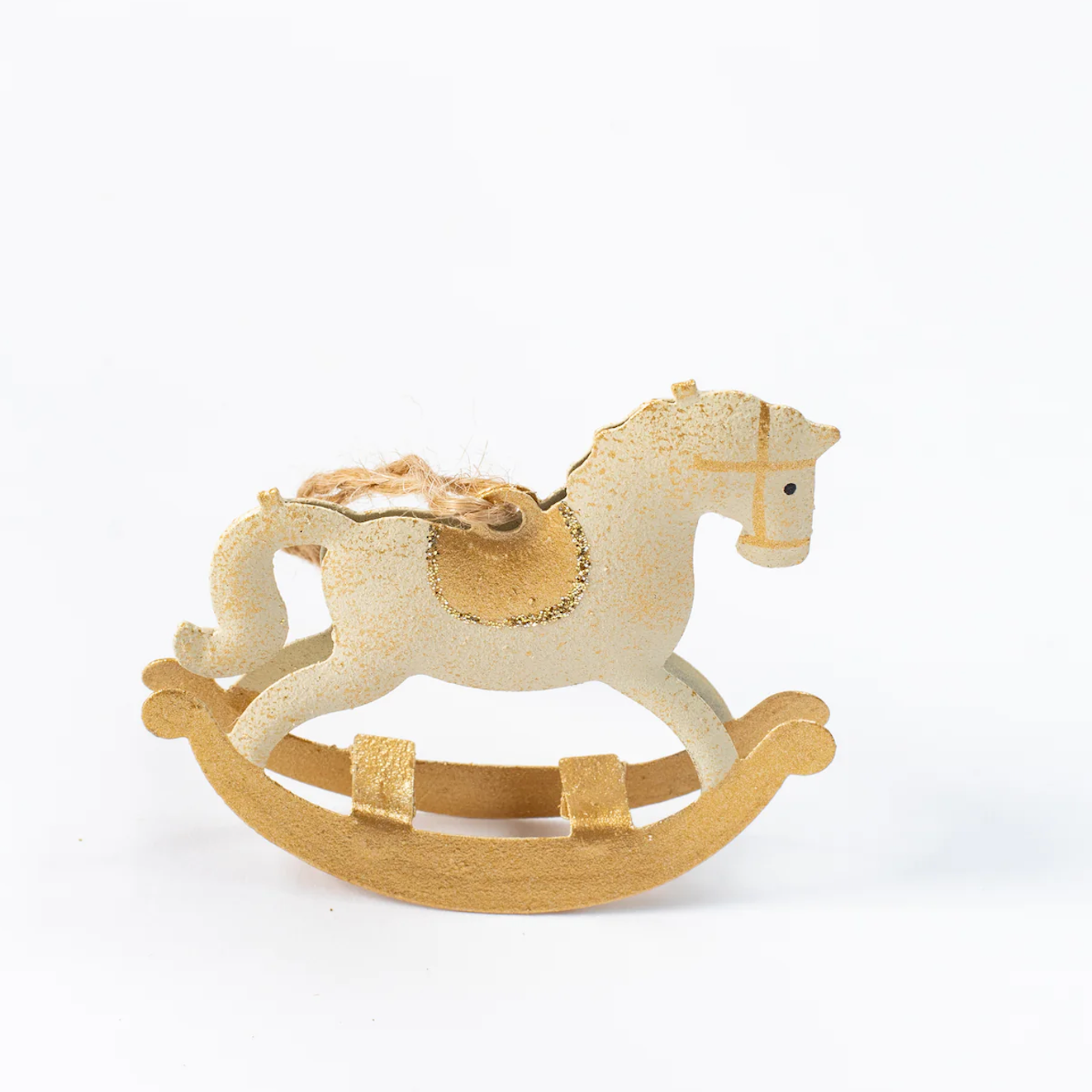 single rocking horse decoration - wooden base