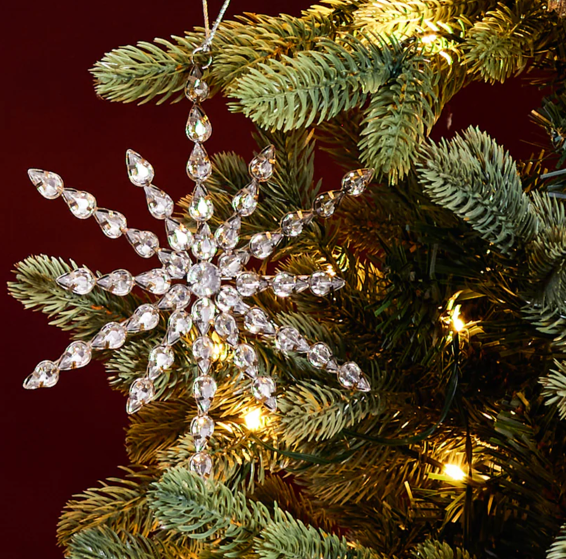 Hanging snowflake second design on Christmas tree