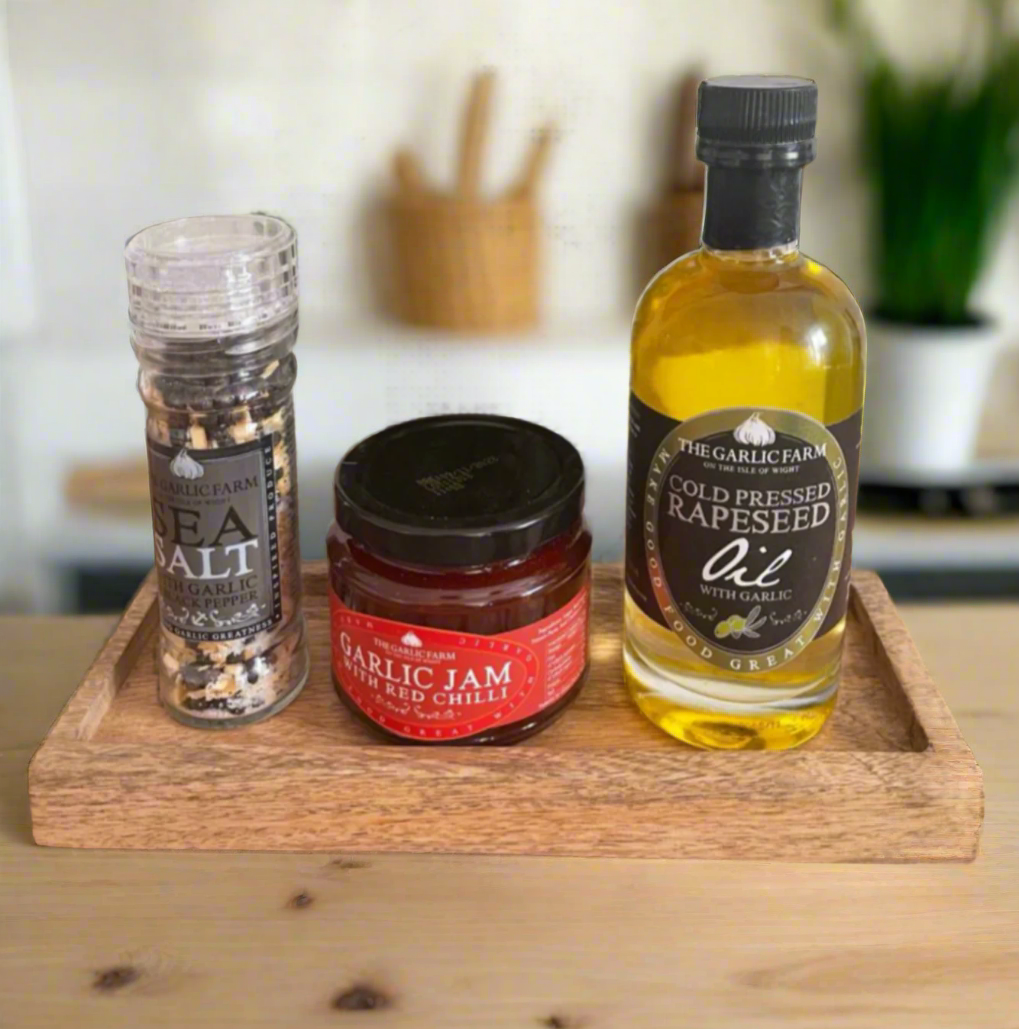Mango wood condiment tray, mill rest or box. Tray with condiments.