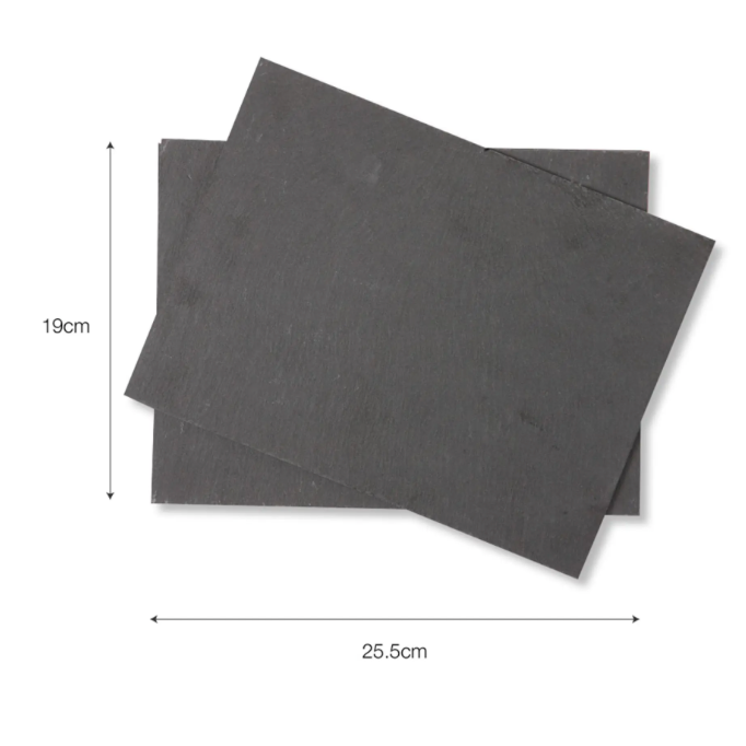 Set of 4 Slate placemats - with dimensions.