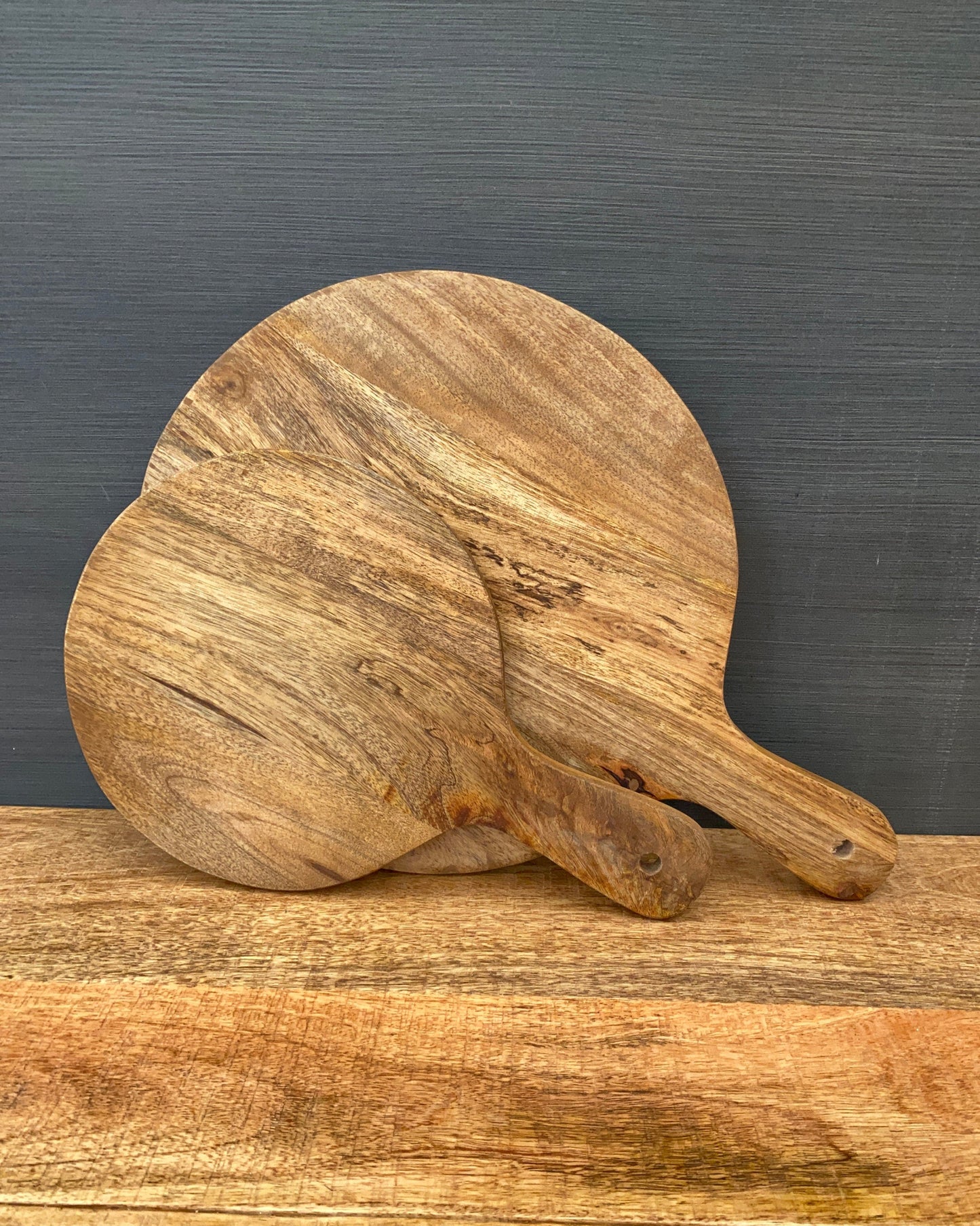 Mango wood pizza paddle board 14, 11 or 10 inch wide on the side
