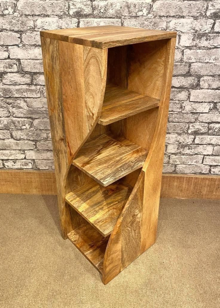 Medium twisted bookcase. Empty.