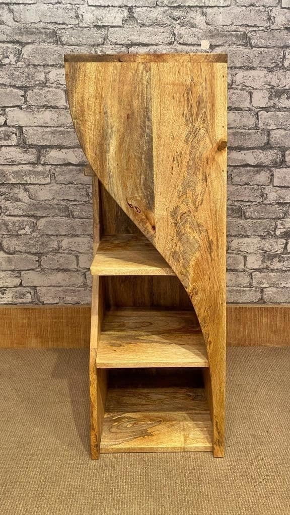 TW29 Medium Twisted Bookcase 90cm high x 28.5cm square from the front