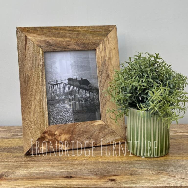 Solid Mango wood picture frames. 8x10", 6x8", 5x7" available. Stand alone or wall hanging.