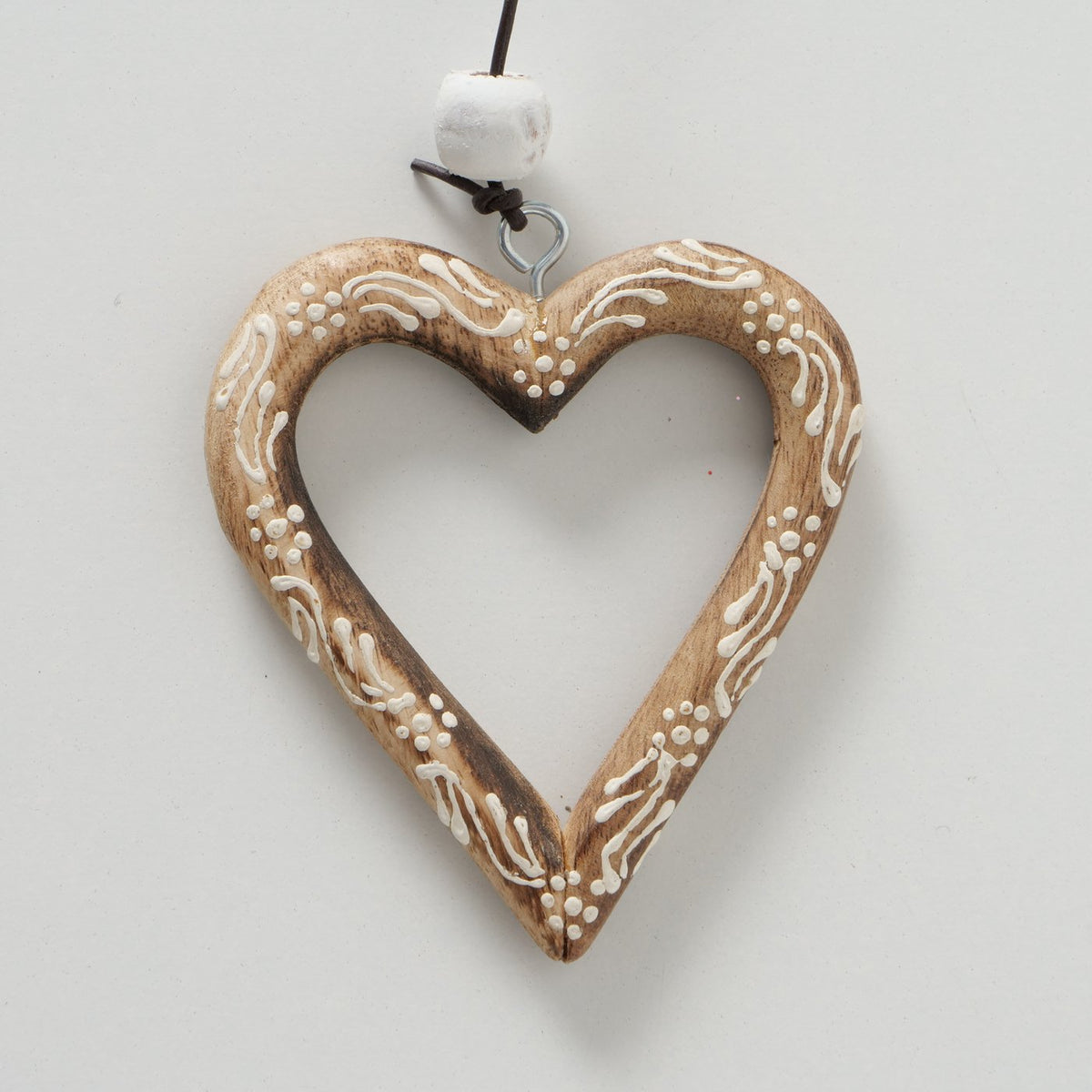 Solid Mango wood heart garlands. 2 Designs