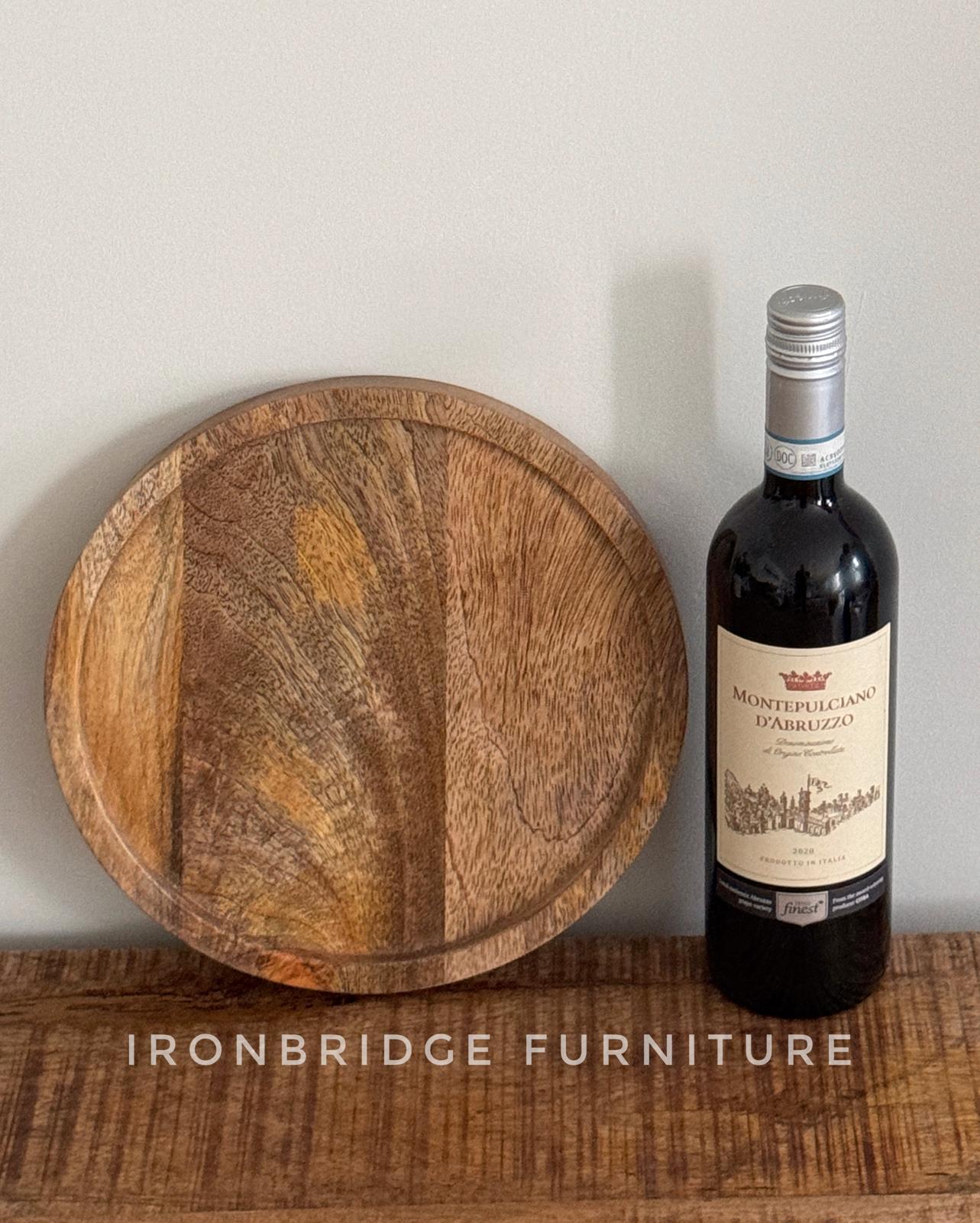 BD7/8 Mango wood round tray - 2 sizes available