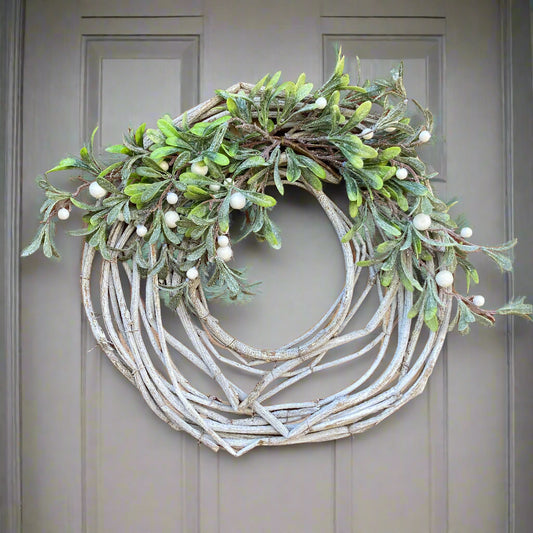 Faux Mistletoe wreath