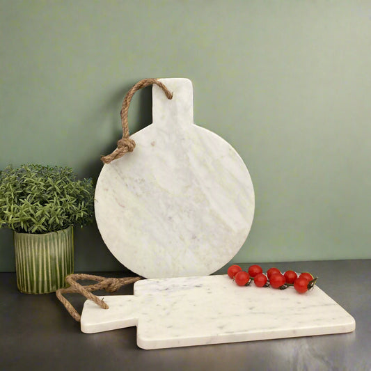Marble chopping board - round or rectangular design