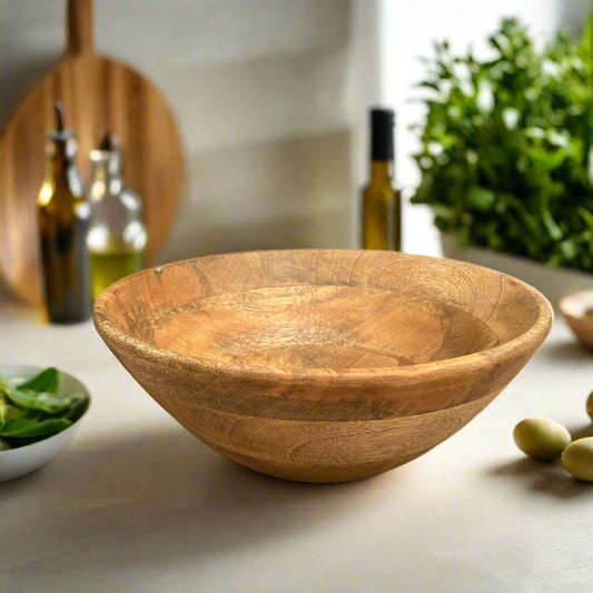 Beautiful Mango wood bowl in a kitchen setting