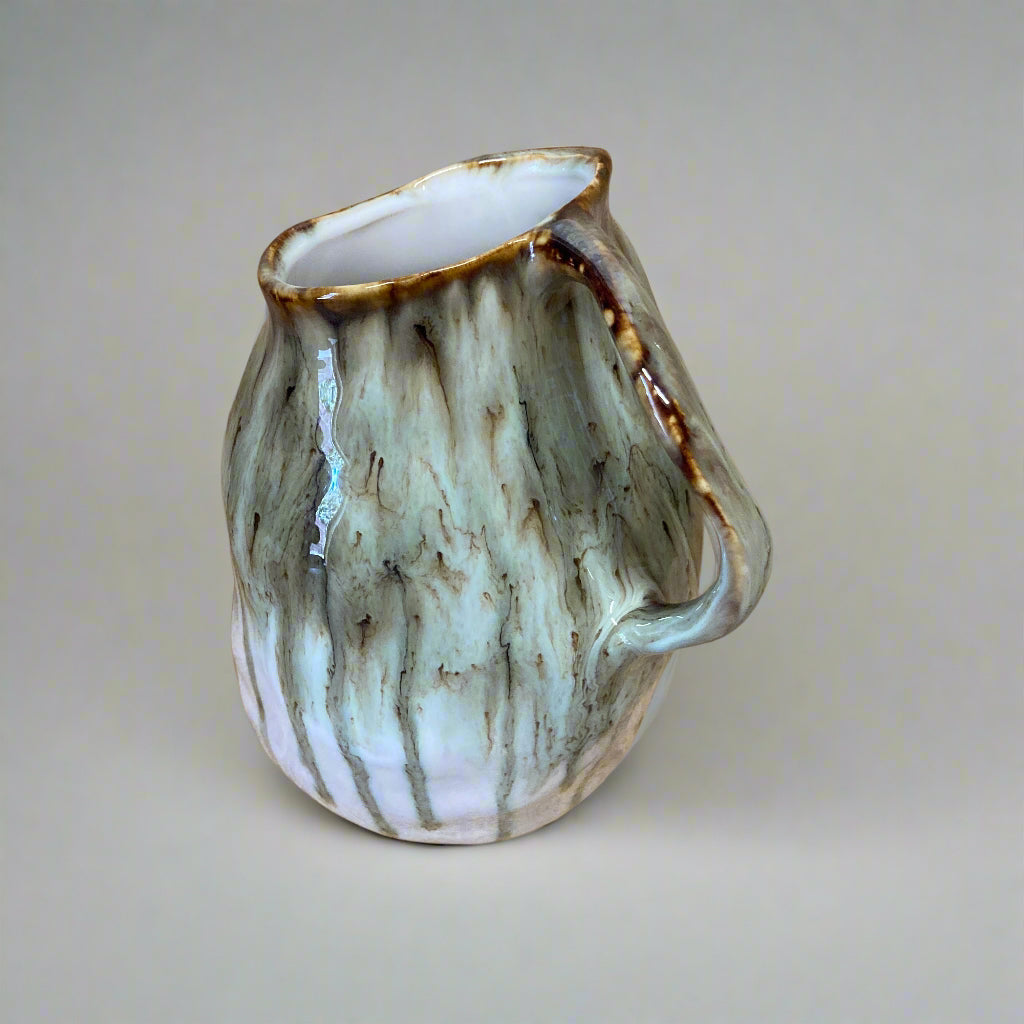 Small glazed pitcher / jug - view from the side