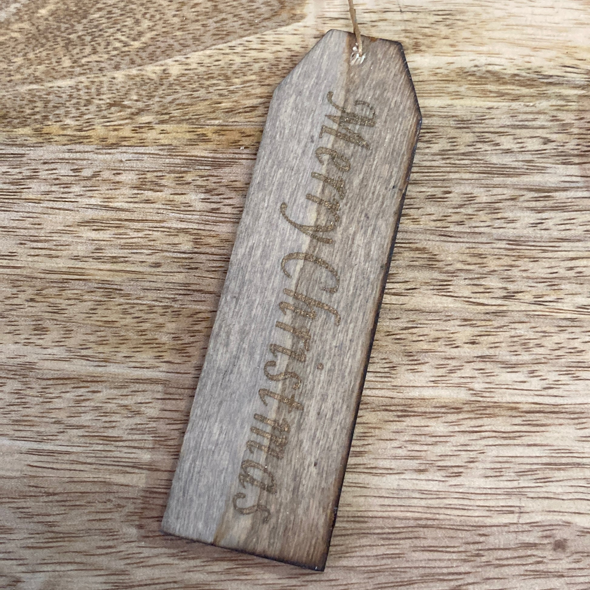 Merry Christmas wooden label