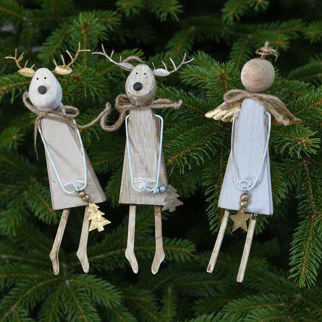 Hanging character decorations - 3 designs shown. 