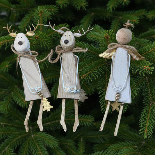 Hanging character decorations - 3 designs shown. 