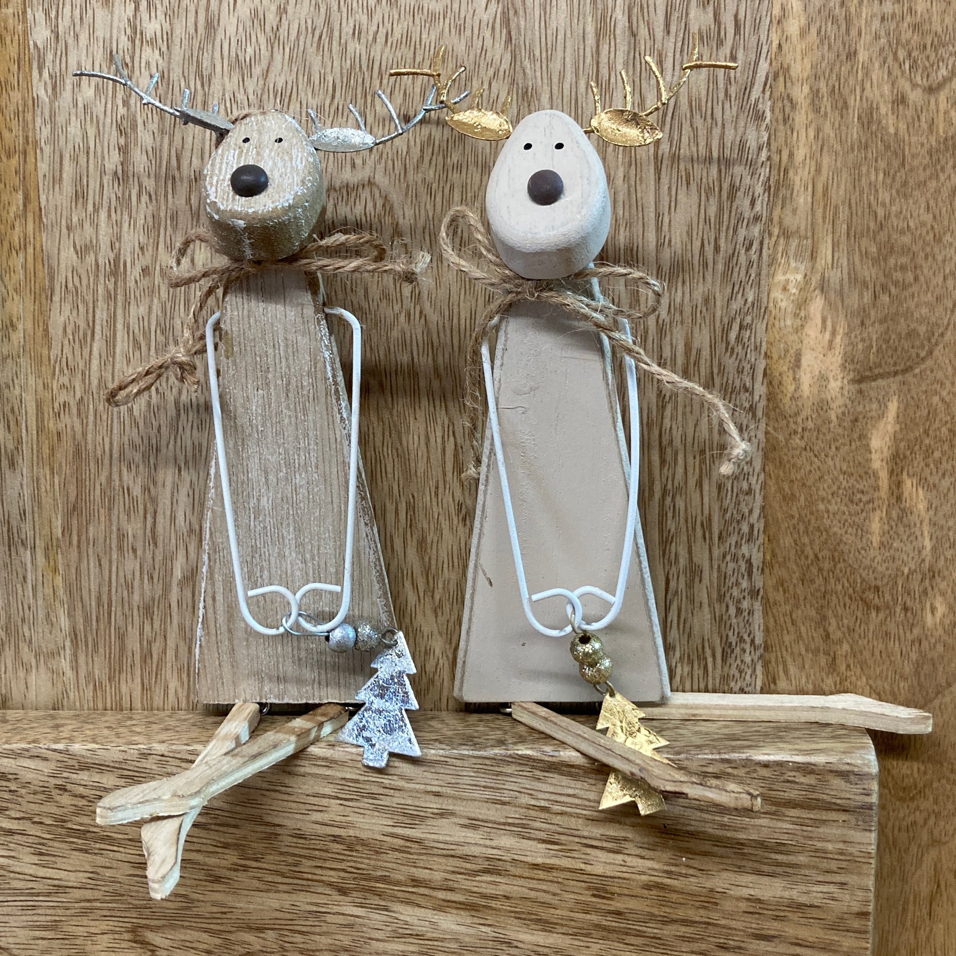 2 designs of reindeer shown