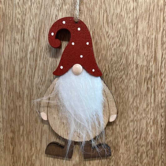 Hanging gnome decoration.