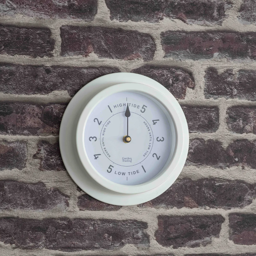Steel tide clock 22.7cm - white