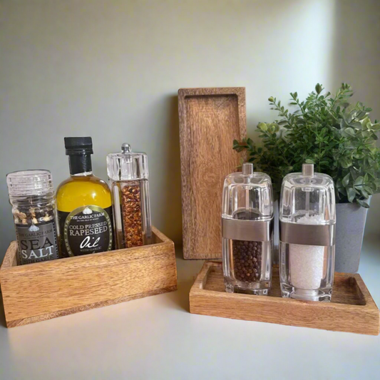 Mango wood condiment tray, mill rest or box.