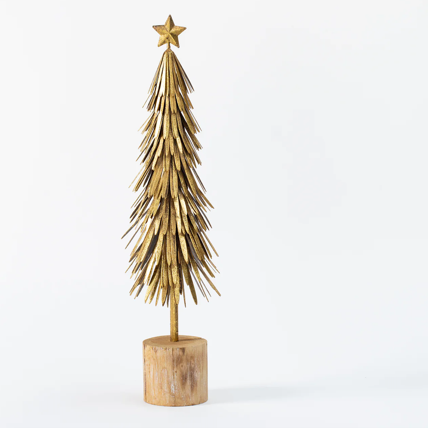 Tall golden christmas tree