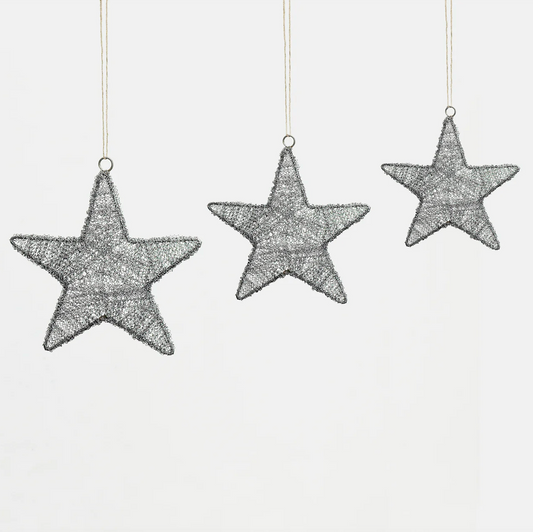 3 Hanging Star decorations