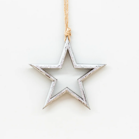 Hanging wooden star