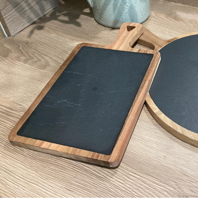 Acacia chalk board oblong